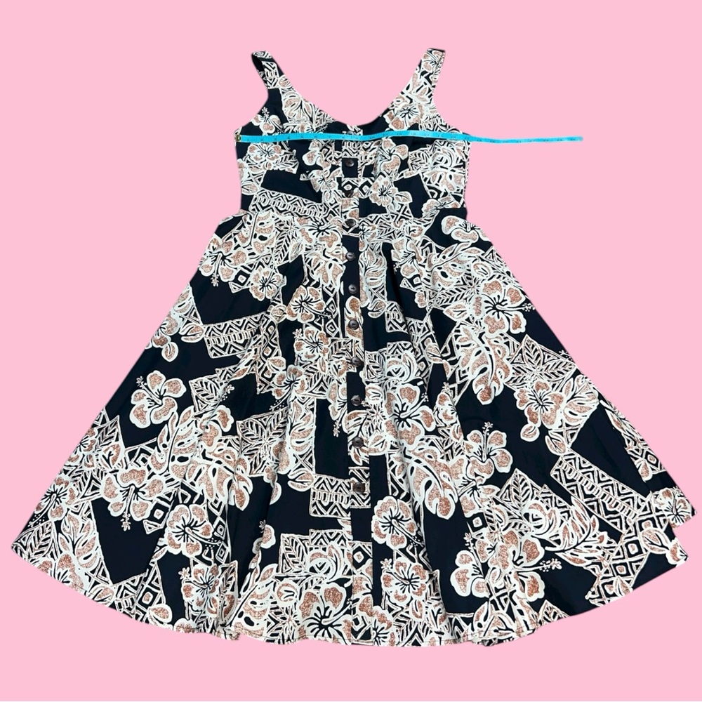 Hell Bunny Retro Hawaiian Kapa Tapa Tiki Pin-Up Dress NWT - Picture 7 of 10